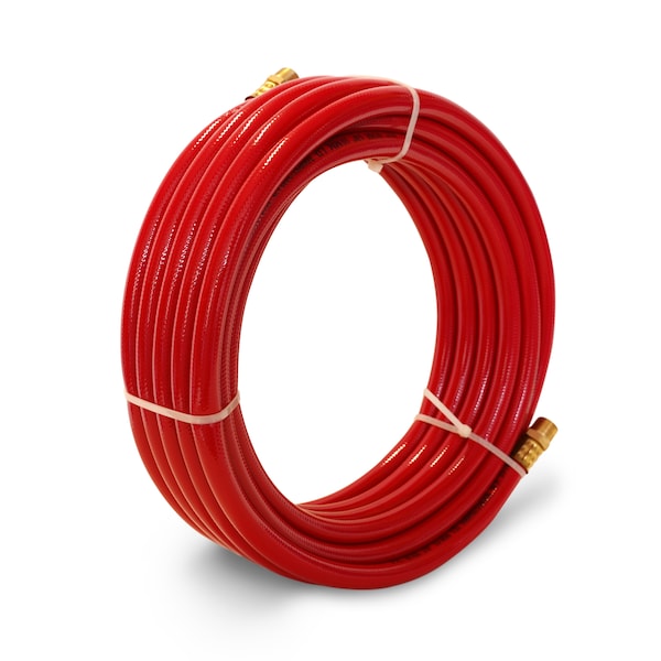 Steelman 35-Foot Long PVC 3/8" ID Hose Reel Replacement Air Hose with 3/8" NPT Brass Fittings 96844-IND - main